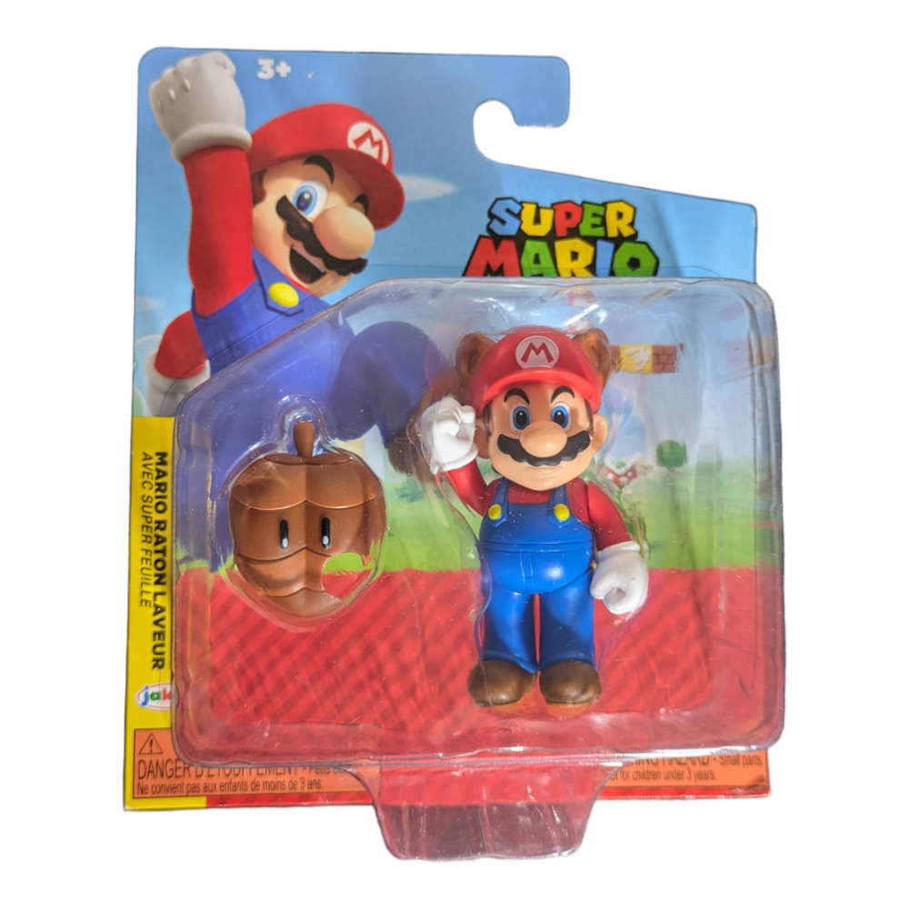 Nintendo - Raccoon Mario with Super Leaf - 2.5" Figure - New In Package
